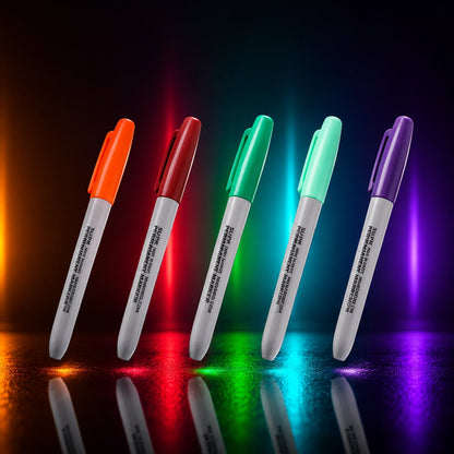 Mix Color Permanent Marker Pen Waterproof Quick Dry for Office School (1 Pc)