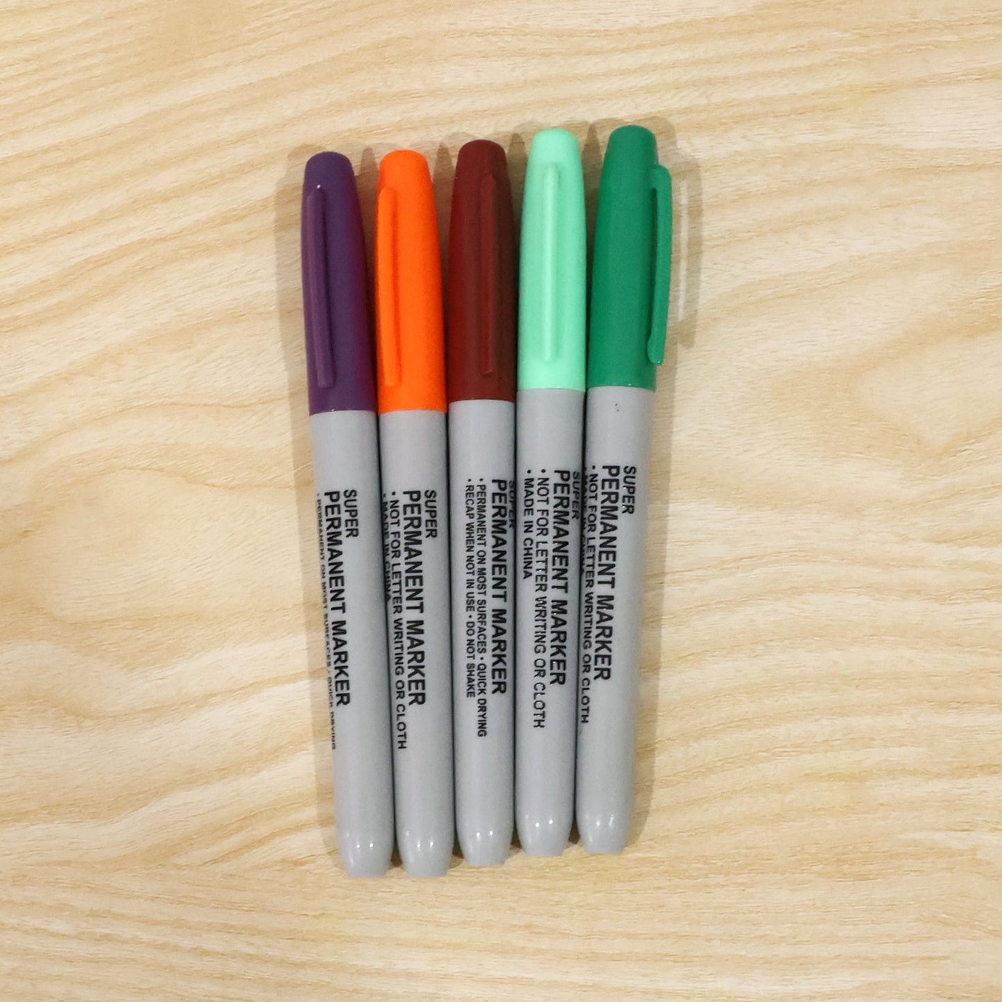 Mix Color Permanent Marker Pen Waterproof Quick Dry for Office School (1 Pc)
