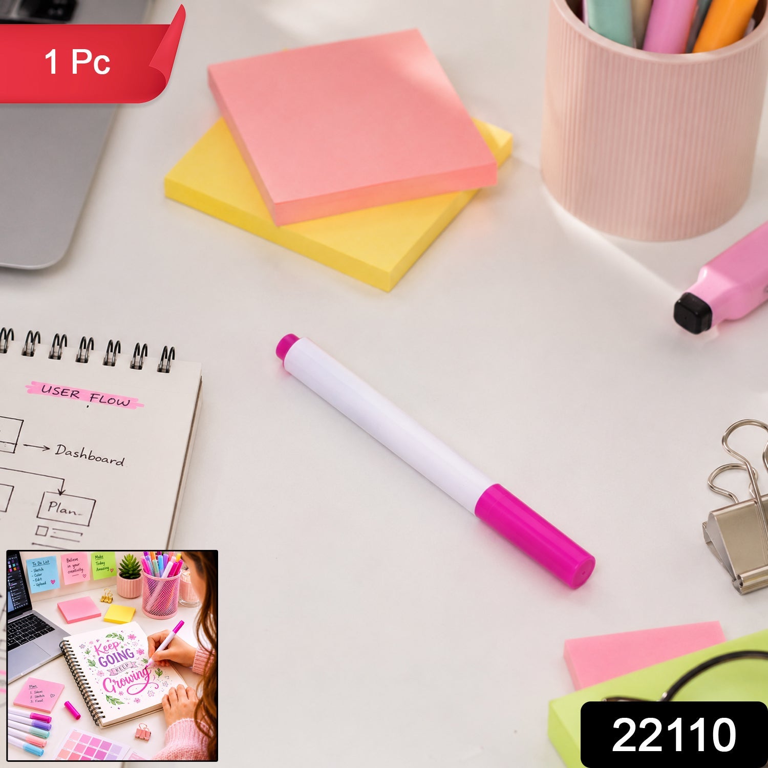 Mix Color Marker Pen Smooth Writing for Office School Drawing Sketching (1 Pc)