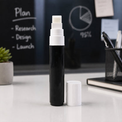 Black Chalk Marker Pen Liquid Erasable for Chalkboard Glass Window Menu (1 Pc)