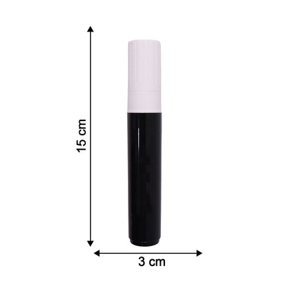 Black Chalk Marker Pen Liquid Erasable for Chalkboard Glass Window Menu (1 Pc)
