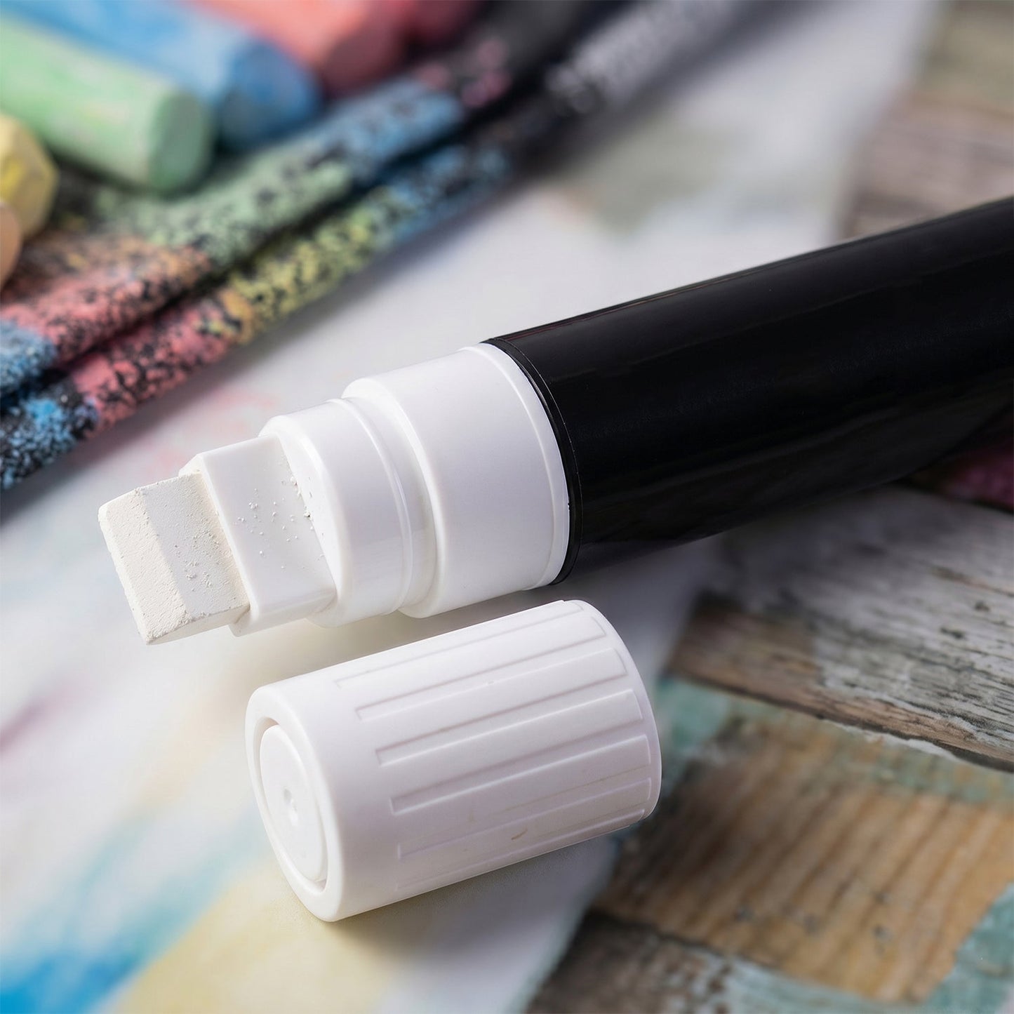 Black Chalk Marker Pen Liquid Erasable for Chalkboard Glass Window Menu (1 Pc)