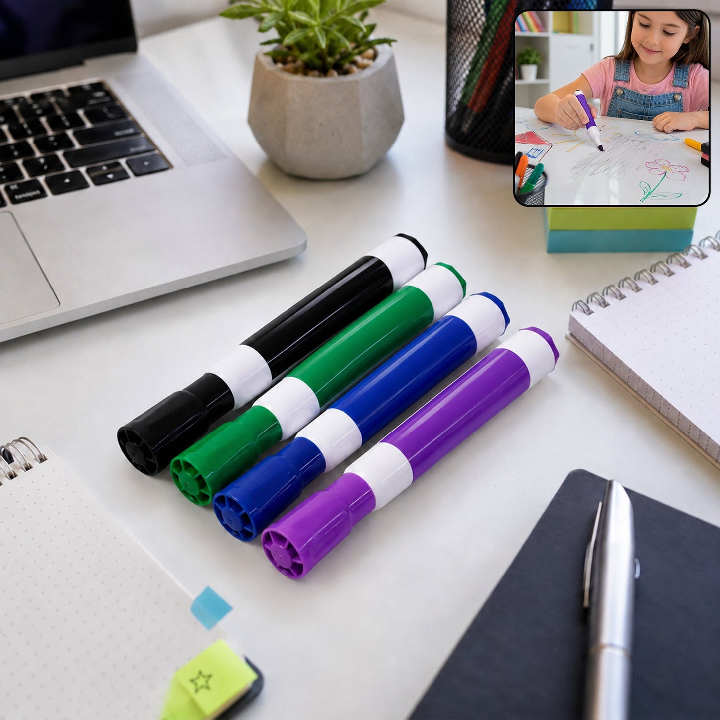 Mix Color Dry Erase Marker Pen for Whiteboard Office School Classroom (1 Pc)