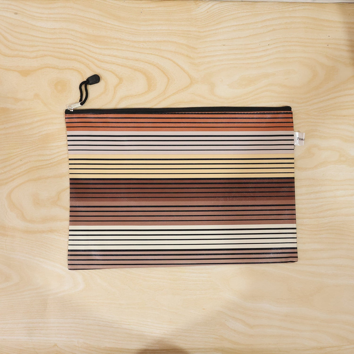Stylish striped design waterproof document bag for professional use
