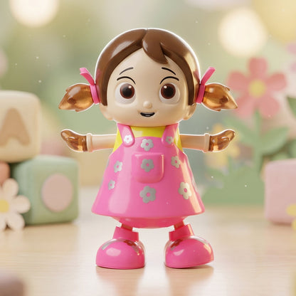 Dancing Girl Musical Light Toy with Rotating Movement Music for Kids (1 Pc)
