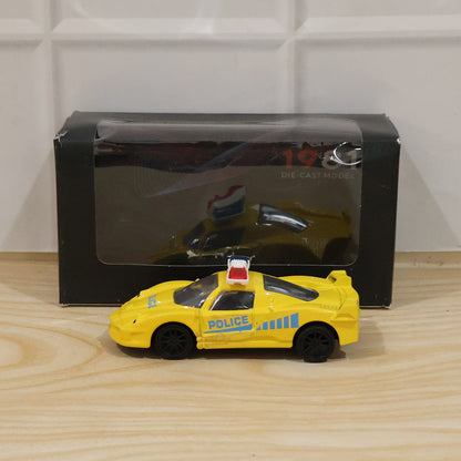 Police Design Mini Toy Car Pull-Back Friction Racing Car for Kids (1 Pc)