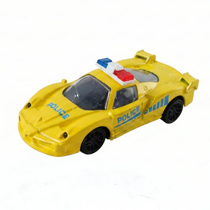 Police Design Mini Toy Car Pull-Back Friction Racing Car for Kids (1 Pc)