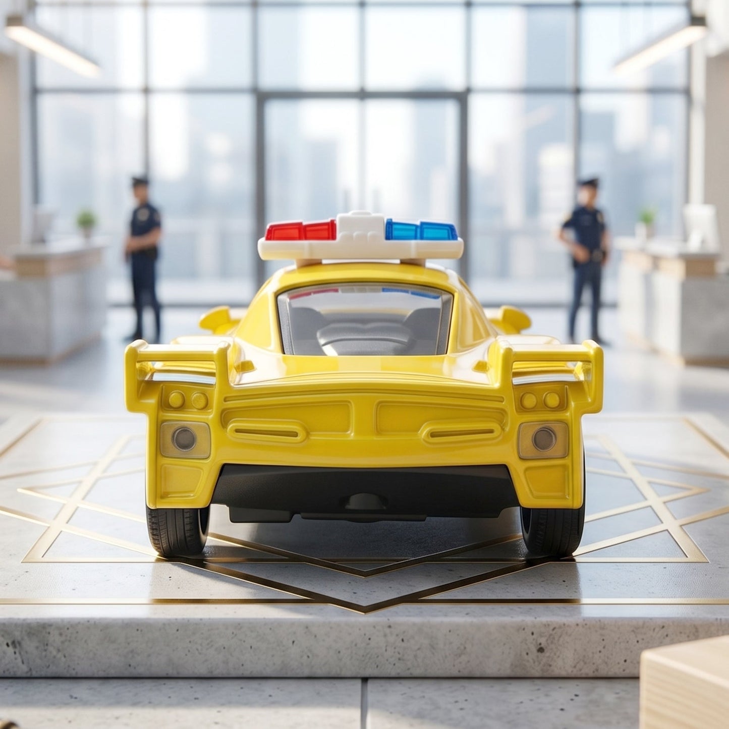 Police Design Mini Toy Car Pull-Back Friction Racing Car for Kids (1 Pc)