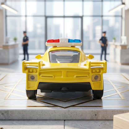 Police Design Mini Toy Car Pull-Back Friction Racing Car for Kids (1 Pc)