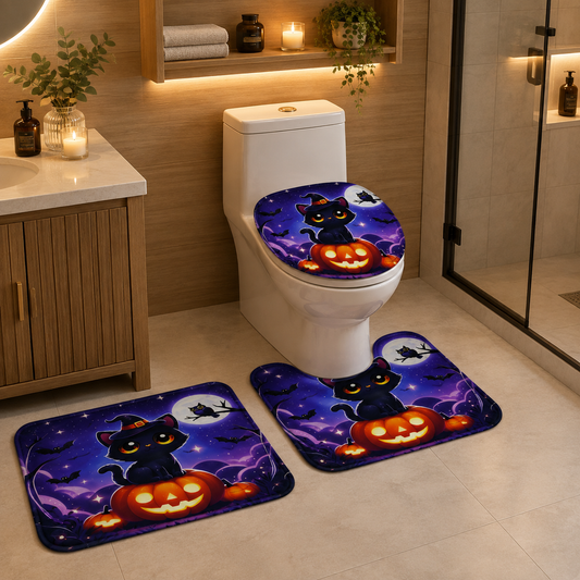 3 in 1 Bathroom Mat Set – Absorbent & Anti-Slip for Safety and Comfort