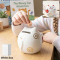 Ceramic Cat Piggy Bank – Cute Coin Saving Box for Kids and Adults