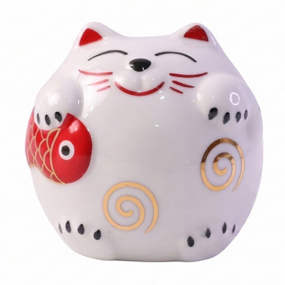 Dimension view of the ceramic piggy bank showing size and design.