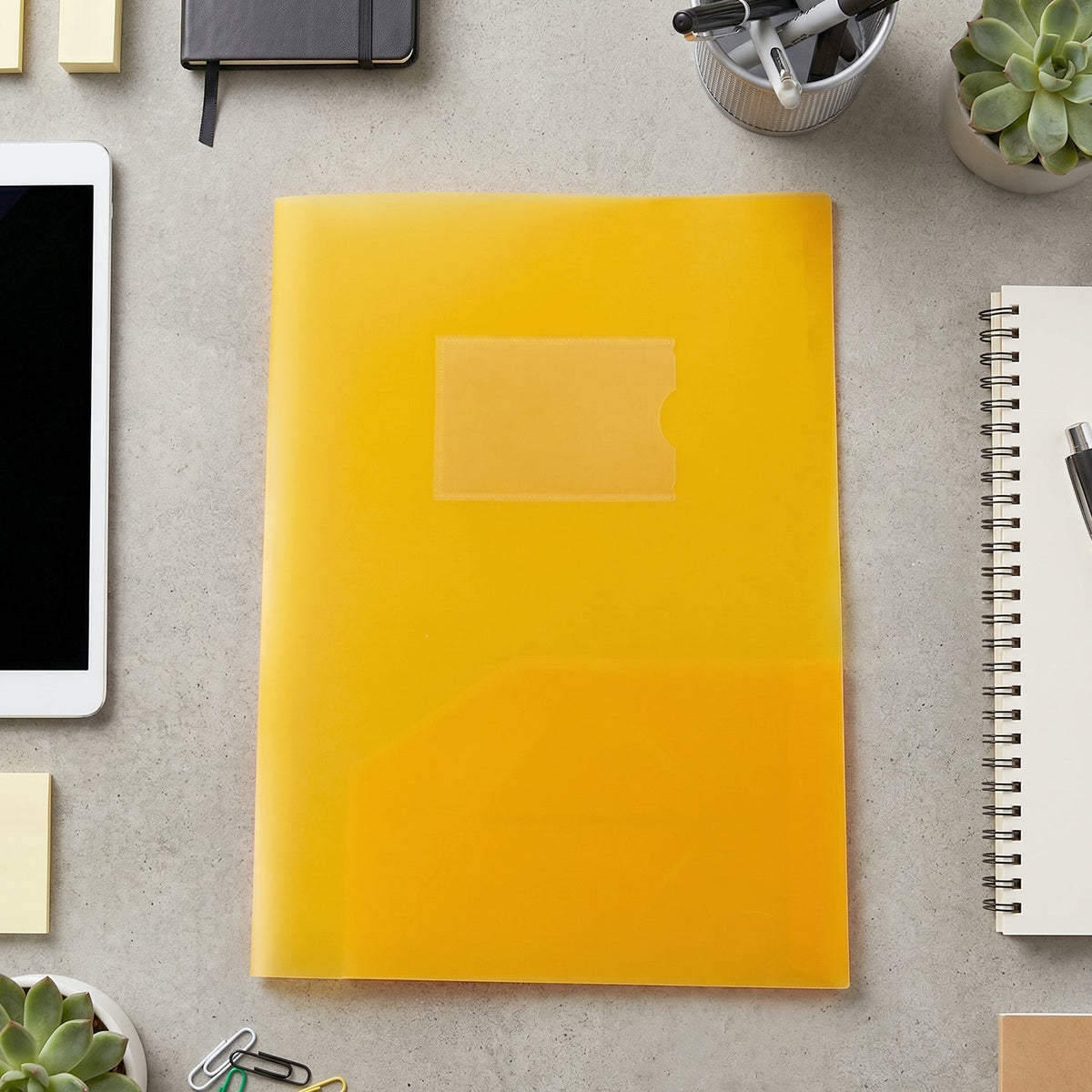 Office document organizer in assorted colors with waterproof plastic material