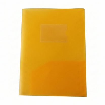 A4 plastic folder with business card slots and transparent cover for professional use