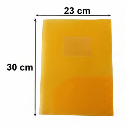 Size details of waterproof plastic file folder with dimensions in centimeters