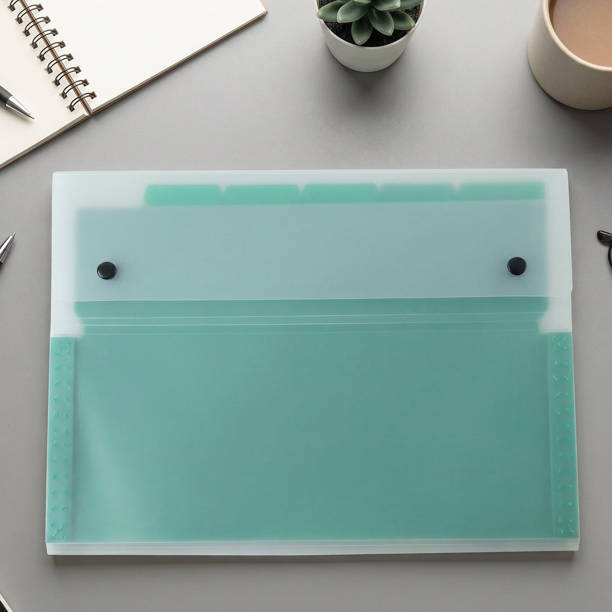 Assorted color plastic expanding folder for office and school papers