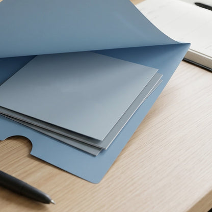 Lightweight, slim plastic document sleeve for reports and certificates