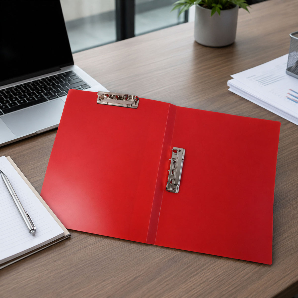 Plastic double clip file folder A4 office