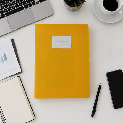 Plastic document box file closed desk lifestyle view