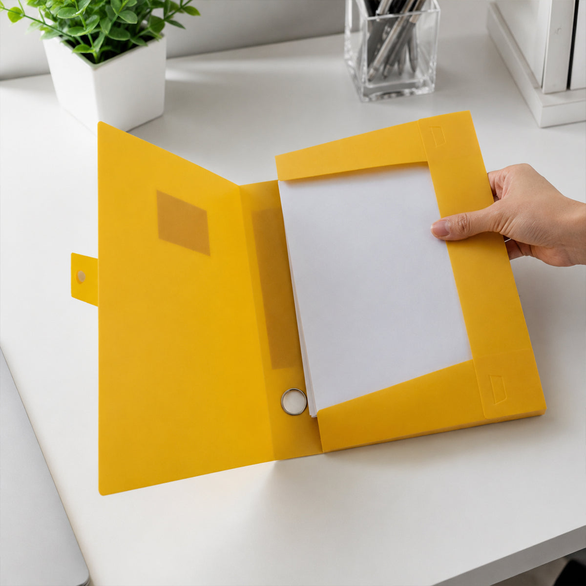 Plastic document box file internal storage frame detail