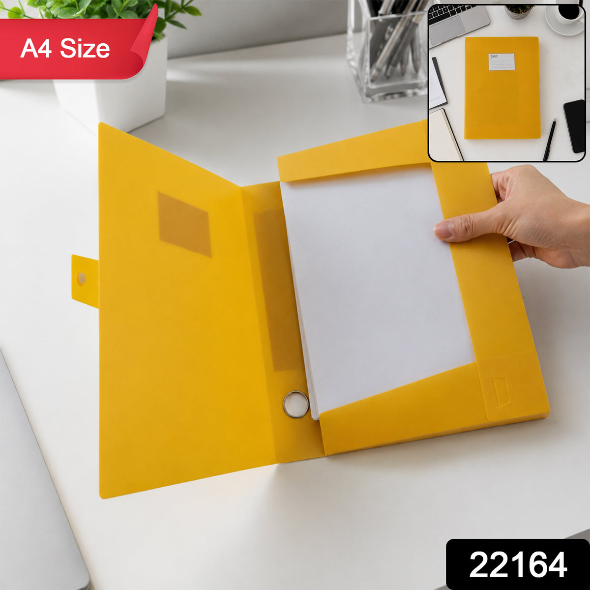 SKU 22164 plastic document box file open view