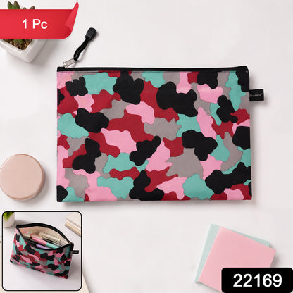 SKU 22169 multipurpose printed zipper pouch one piece