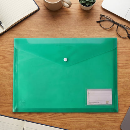 Plastic document file folder closed desk view