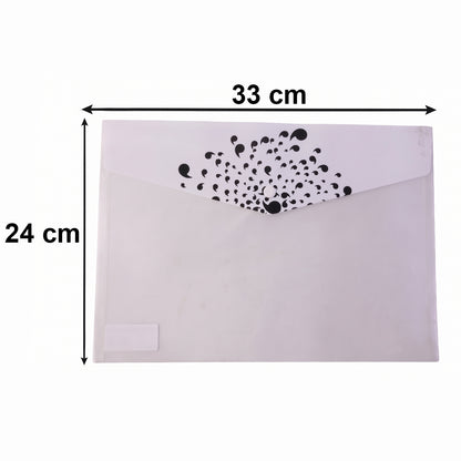 Plastic document file folder dimension view