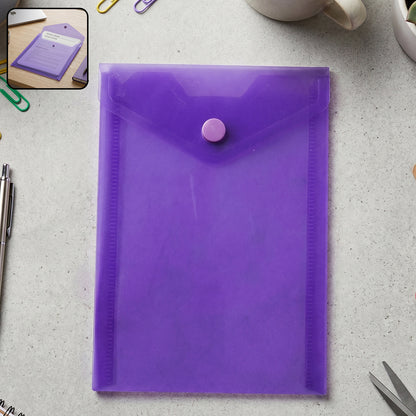 Compact plastic document folder closed front view
