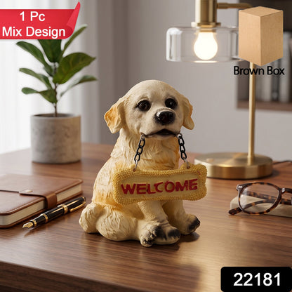 22181 welcome dog statue sku