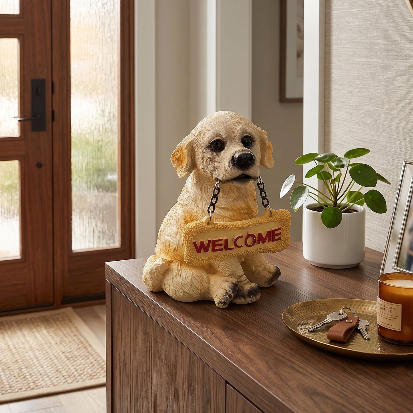 22181 welcome dog statue product