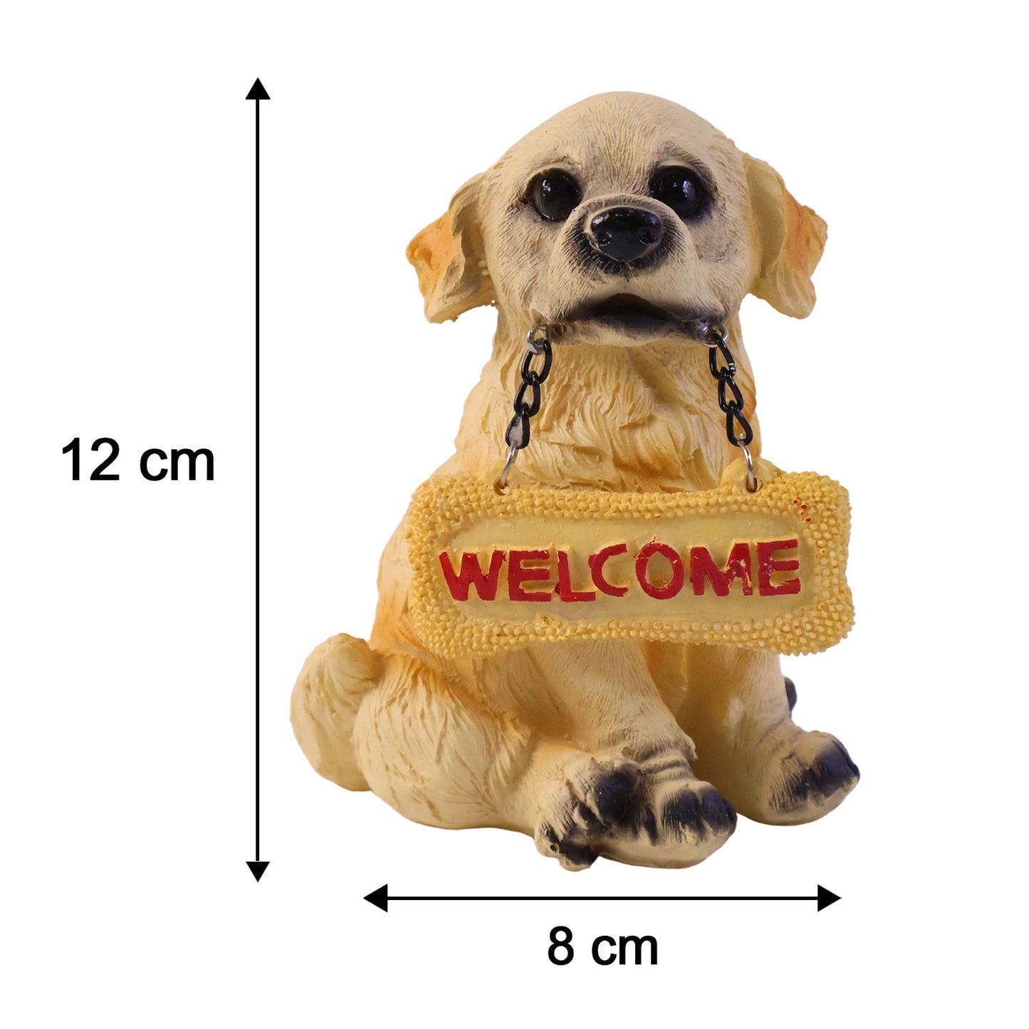 22181 welcome dog statue size
