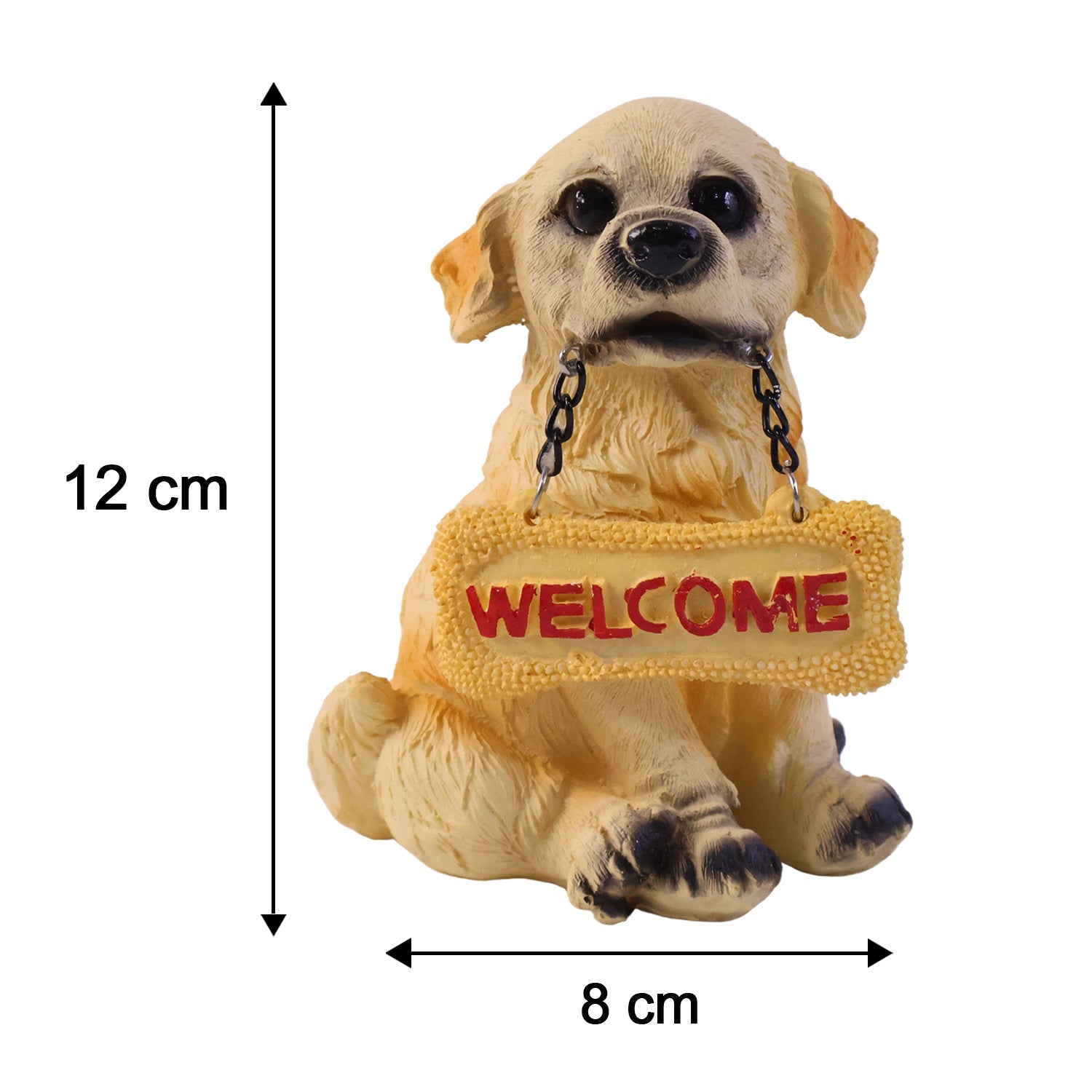 22181 welcome dog statue size