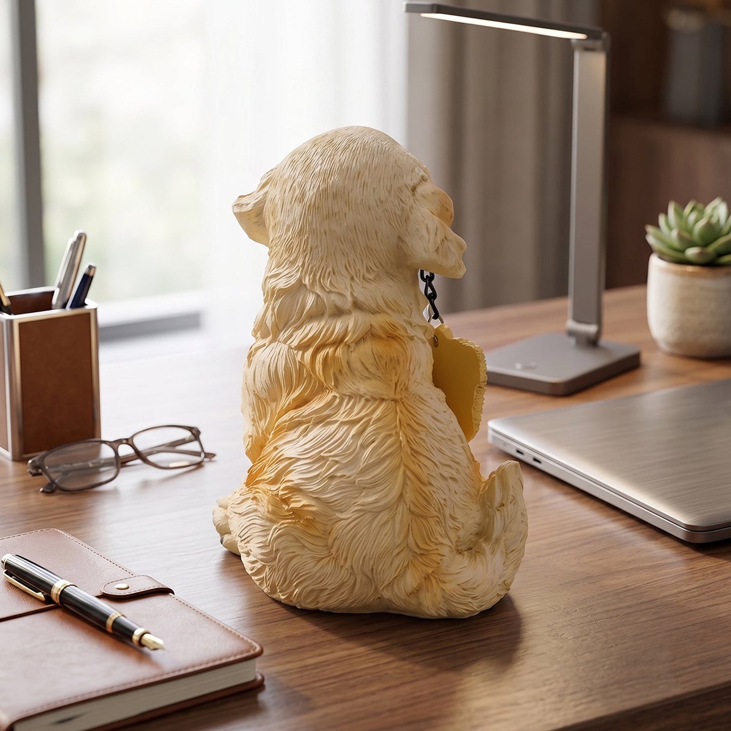 22181 welcome dog statue live