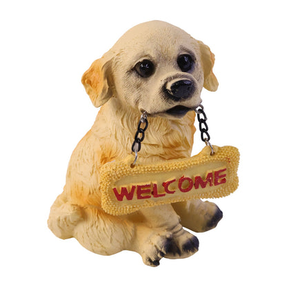 22181 welcome dog statue live