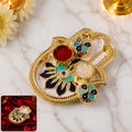 Hand Shaped Kankavati – Elegant Puja Storage with Enamel Work