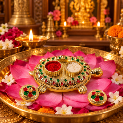 22200 tortoise kankavati kumkum holder 1pc