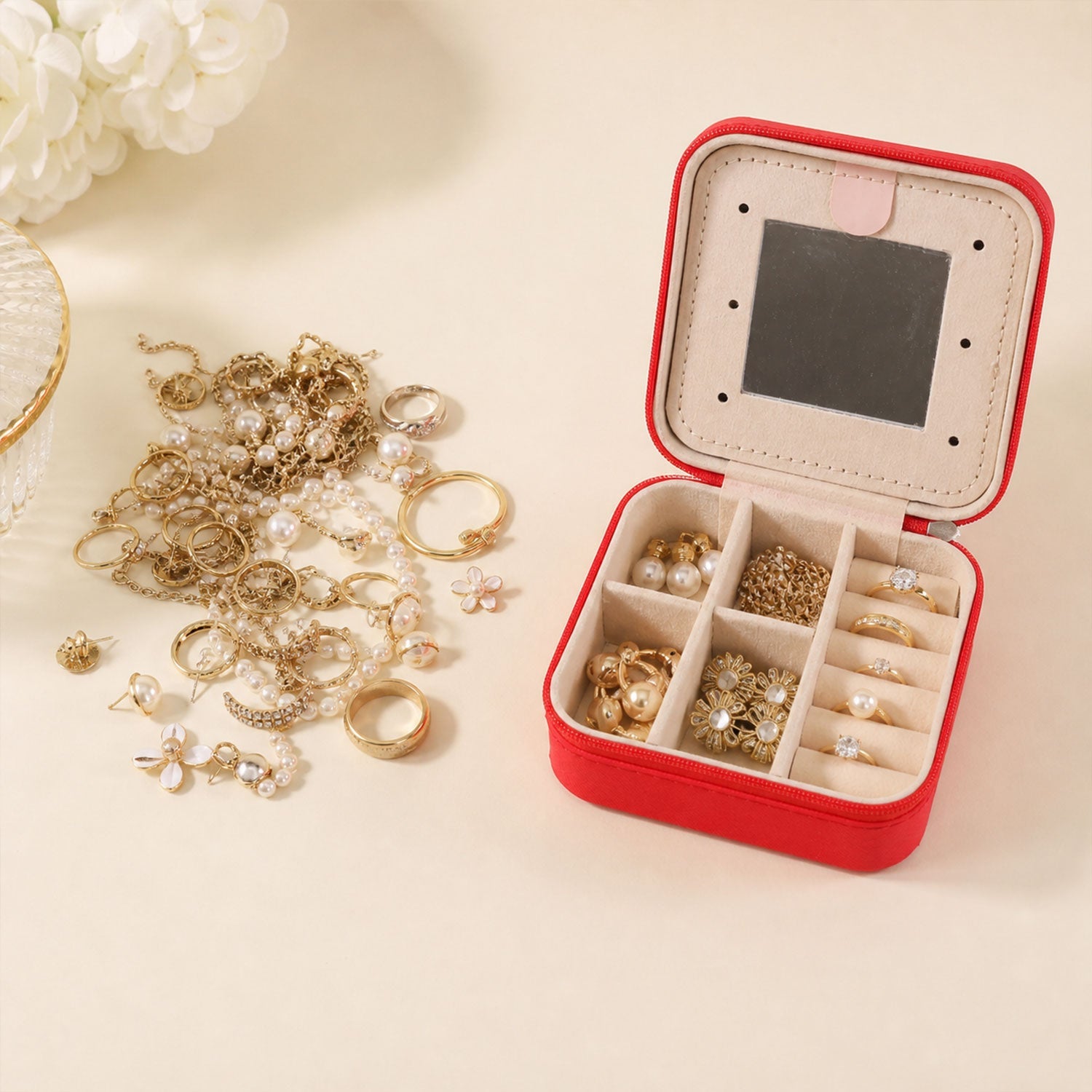Jewelry box rings earrings storage