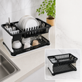 Dish Drying Rack – Water Storing Tray & Utensil Organizer | CookAura