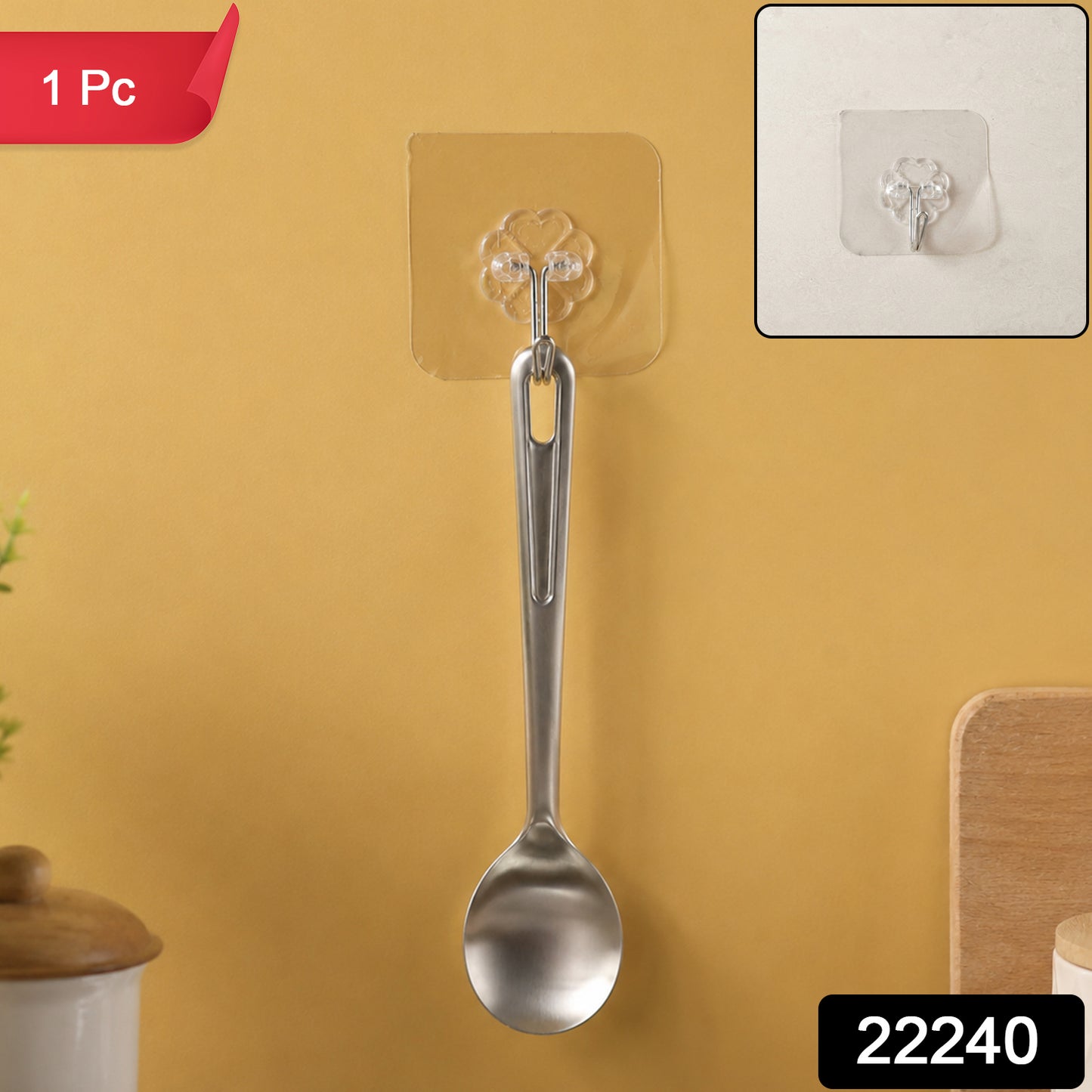 22240 adhesive flower wall hook SKU image
