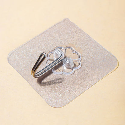 Self adhesive transparent wall hook
