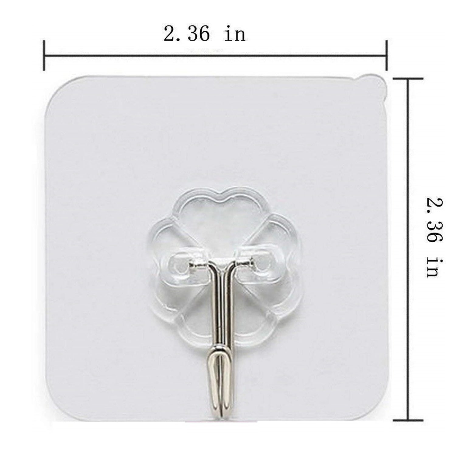 Adhesive flower wall hook size guide