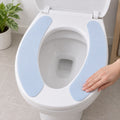 Toilet Seat Cover Pads with Soft Fabric Surface & Peel-Off Backing (1 Pair)