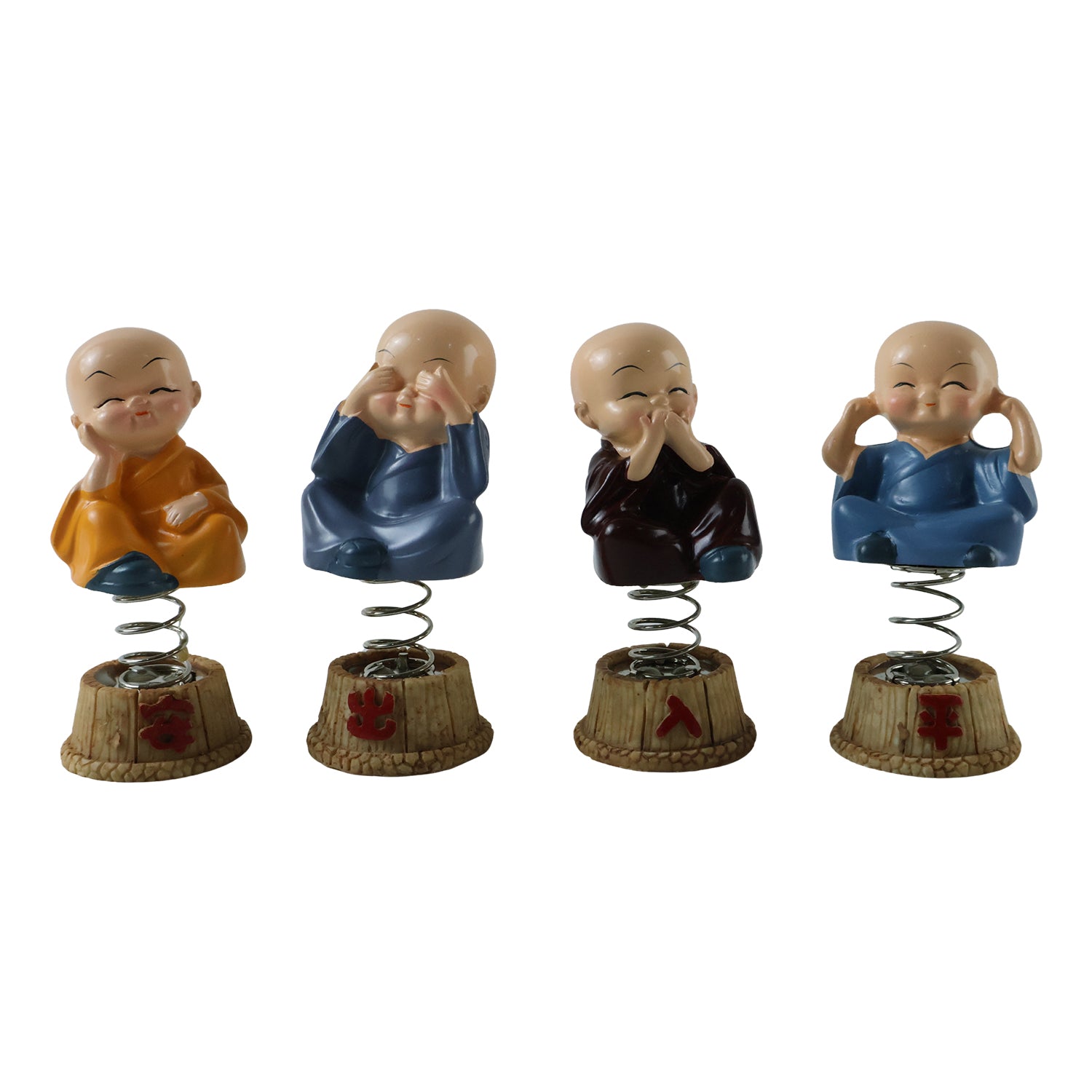 Baby monk Buddha spring bobblehead figurine set - image 5