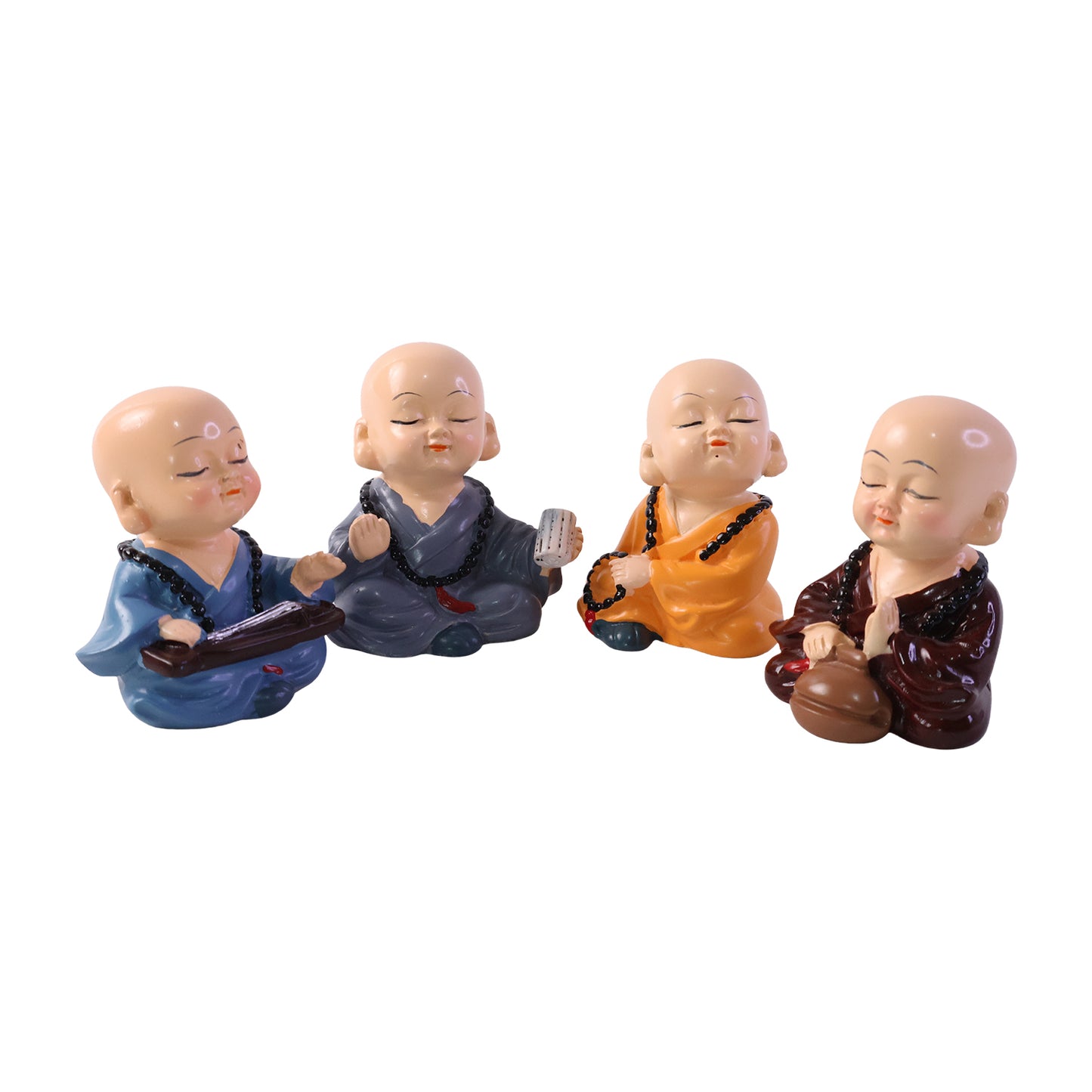 Little monk Buddha decorative statue set - image 5