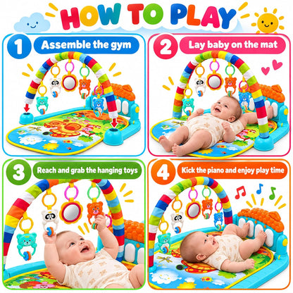 Baby piano activity play gym with hanging toys Baby_Piano_Play_Gym_08