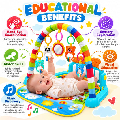 Baby piano activity play gym with hanging toys Baby_Piano_Play_Gym_08_Educational_Details