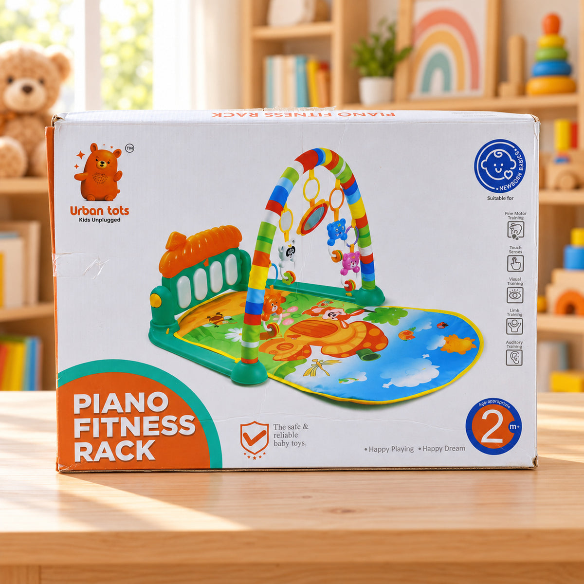 Baby piano activity play gym with hanging toys Baby_Piano_Play_Gym_09