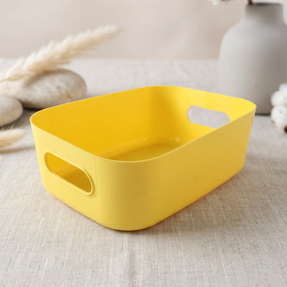 Compact plastic organizer basket