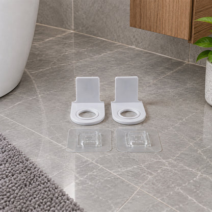 Shampoo bottle holder set with adhesive pads